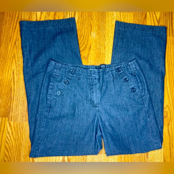 Sandro Sportswear wide leg jeans / denim trousers with buttons on pockets - Picture 1 of 11